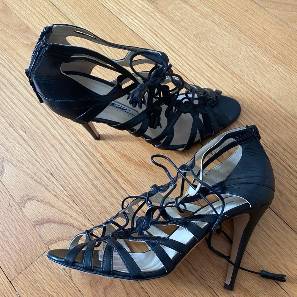 Brian Atwood Leather Gladiator Sandals 40 9 10